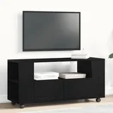 vidaXL TV ormarić s kotačićima crni hrast 102x34,5x43 cm