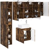  Set ormarića za kupaonicu 5 kom. Dimljeni hrast | shoptok.hr
