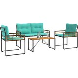  Set vanjskog namještaja s jastukom 4 pcs Tirkizna | shoptok.hr