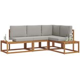  Set vanjskih sofa s jastukom 4 Komad Prirodna i svijetlo siva | shoptok.hr
