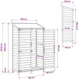  Vrtna Šupa Prirodna 106,5 x 56 x 176 cm Konstruirano drvo | shoptok.hr
