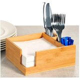 Olimp Sport Kutija za escajg i salvete sa 4 pregrade od bambusa fsc 22x18x9c | ePonuda.com