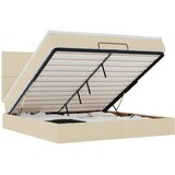  Otomanski krevet s madracem i LED krem 160x200cm tkanine | shoptok.hr