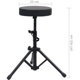  Set stalka za klavijature s dvostrukim nosačem i stolcem crni | shoptok.hr