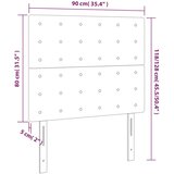  Uzglavlje bijelo 90x5x118/128 cm od umjetne kože | shoptok.hr