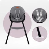Momi stolica za hranjenje bebe Reki Grey Black, 6m+ | Eponuda.com
