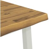  80 x 80 x 75 cm Čvrsto drvo akacije Bijela Četvrtasti | shoptok.hr