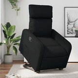  Naslonjač na podizanje od umjetne kože crni | shoptok.hr