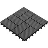  Pločice za decking 11 kom. Siva 30 x 30 cm WPC | shoptok.hr