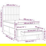 Box spring postelja z vzmetnico svetlo siva 100x200 cm žamet, (20789822) | Shoptok.si