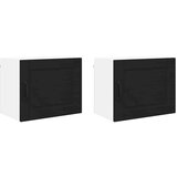  Zidni kuhinjski ormarić s policom 2 pcs Crna 50 x 31 x 40 cm | shoptok.hr