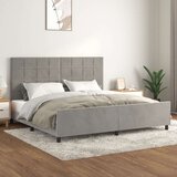  Posteljni okvir z vzglavjem svetlo siv 200x200 cm žamet, (20788298) Cene