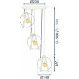 Toolight Lampa APP1091-3CP GOLD | shoptok.hr