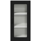 vidaXL Stenska kuhinjska omarica Črna 40 x 31 x 80 cm Konstruiran les | Shoptok.si