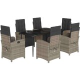  7-dijelni vrtni blagovaonski set sivi od poliratana | shoptok.hr