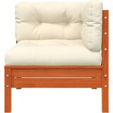  Kutna vrtna sofa s jastucima 2 kom voštano smeđa od borovine | shoptok.hr