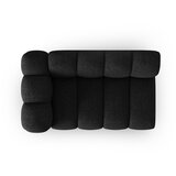 Micadoni Home črno-antracitno siv modul za sedežno garnituro (levi kot) lupine | Shoptok.si