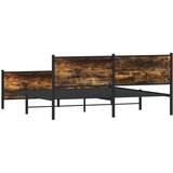  Metalni okvir kreveta bez madraca boja hrasta 193x203 cm | shoptok.hr