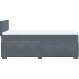 Box spring krevet s madracem tamnosivi 90x200 cm baršunasti | shoptok.hr