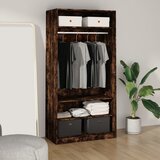 The Living Store Garderobna omara dimljeni hrast 100x50x200 cm inženirski les - Garderobna Omara, (21434252) Cene