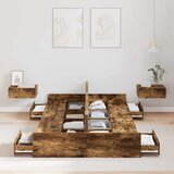 Krevet s ladicama Dimljeni hrast 120 x 200 cm Konstruirano drvo | Eponuda.com