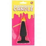 Shots Scandalous - sveča - analni čep - črna (50g)