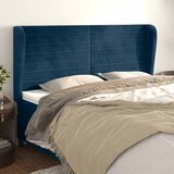  Uzglavlje s ušima tamnoplavo 163x23x118/128 cm baršunasto | shoptok.hr