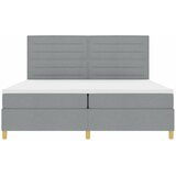  s opruga kutije Svijetlo siva 200 x 200 cm tkanina | shoptok.hr