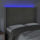  LED posteljno vzglavje svetlo sivo 147x16x118/128 cm žamet, (20932722) | Shoptok.si
