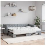 vidaXL Dnevni krevet na razvlačenje svjetlosivi 80 x 200 cm od tkanine | shoptok.hr