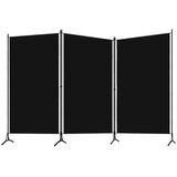Sobna pregrada s 3 panela crna 260 x 180 cm | Eponuda.com