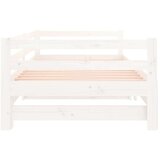  Izvlečna dnevna postelja bela 2x(80x200) cm trdna borovina, (20778133) | Shoptok.si