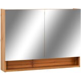 Maison Chic LED Kopalniška omarica - Kopalniški kabinet z ogledalom hrast 80x15x60 cm MDF, (21794806) Cene