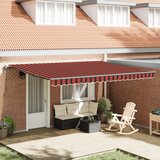 vidaXL Automatska uvlačiva tenda narančasta i smeđa 450x300 cm Cijene