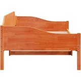 vidaXL Posteljni okvir brez vzmetnice voščeno rjav 90x200 cm borovina | Shoptok.si
