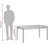  Vrtni stol crni 140 x 80 x 75 cm od poliratana i drva bagrema | shoptok.hr