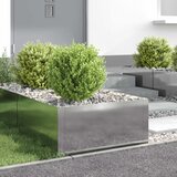  Ograda oko Travnjaka 4 pcs 60 x 60 x 35 cm Čelik Srebrna | Eponuda.com