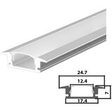  Set aluminijumski profil za LED trake 2m 24.7x7 LPR-508/2-SET Cene