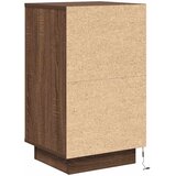  Noćni ormarić s LED svjetlima smeđi hrast 38x34x65 cm | shoptok.hr