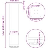  Noge za klub stolić 4 kom Bijele 42-44 cm Čelik | shoptok.hr