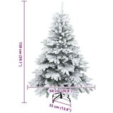 vidaXL Moderna Umjetna Zložljiva Božična Jelka S Snežnimi Cvetica Bela | Shoptok.si