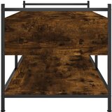 vidaXL Klubska mizica dimljeni hrast 99x50x50 cm inženirski les | Shoptok.si