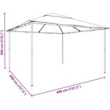  Sjenica 4 x 4 x 3 m bijela 180 g/m² | shoptok.hr