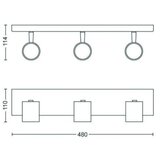 Philips Reflektorska lampa RUNNER 3xGU10/20W/230V crna | Eponuda.com