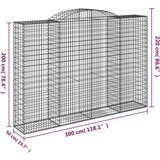  Lučne gabionske košare 2 kom 300x50x200/220cm pocinčano željezo | shoptok.hr
