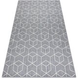 RugsX Preproge Preproga v videzu sisala FLAT 48655/637 KOCKI 200x290 cm Siva | Shoptok.si