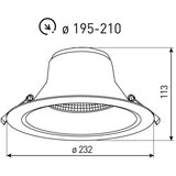  LED svetlo za spušteni plafon NYON LED/26W/230V 3000/4000/5700K IP44 bela | Eponuda.com