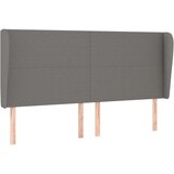  Uzglavlje s ušima tamnosivo 183x23x118/128 cm od tkanine | shoptok.hr
