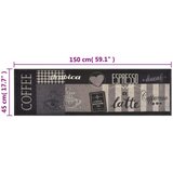  Tepih perivi s natpisom Coffee 45 x 150 cm baršunasti | shoptok.hr