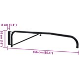  Zidna ruka za crijevo crna čelična | shoptok.hr